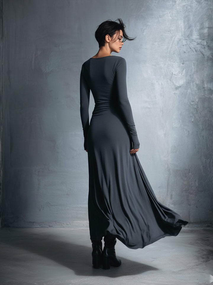 Naomie | Maxikleid mit seitlichem Knoten