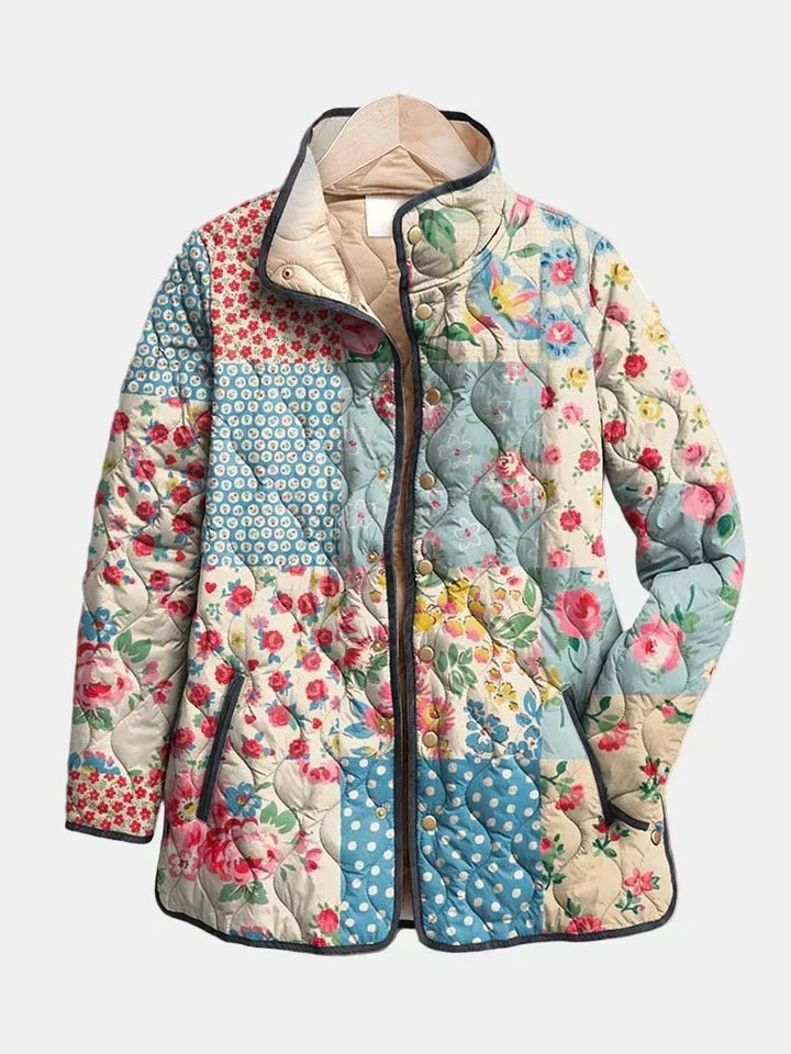 Gestepptes Patchwork-Blumenjacke Chloé