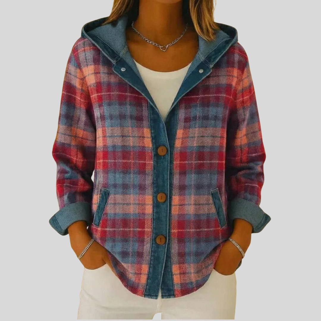 Kellaway™ | Geruite Shacket mit Kapuze