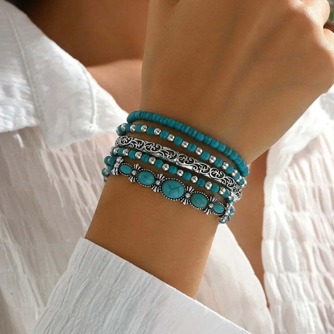 Mirella™ - Boho-Armband-Kollektion mit Türkisen Perlen