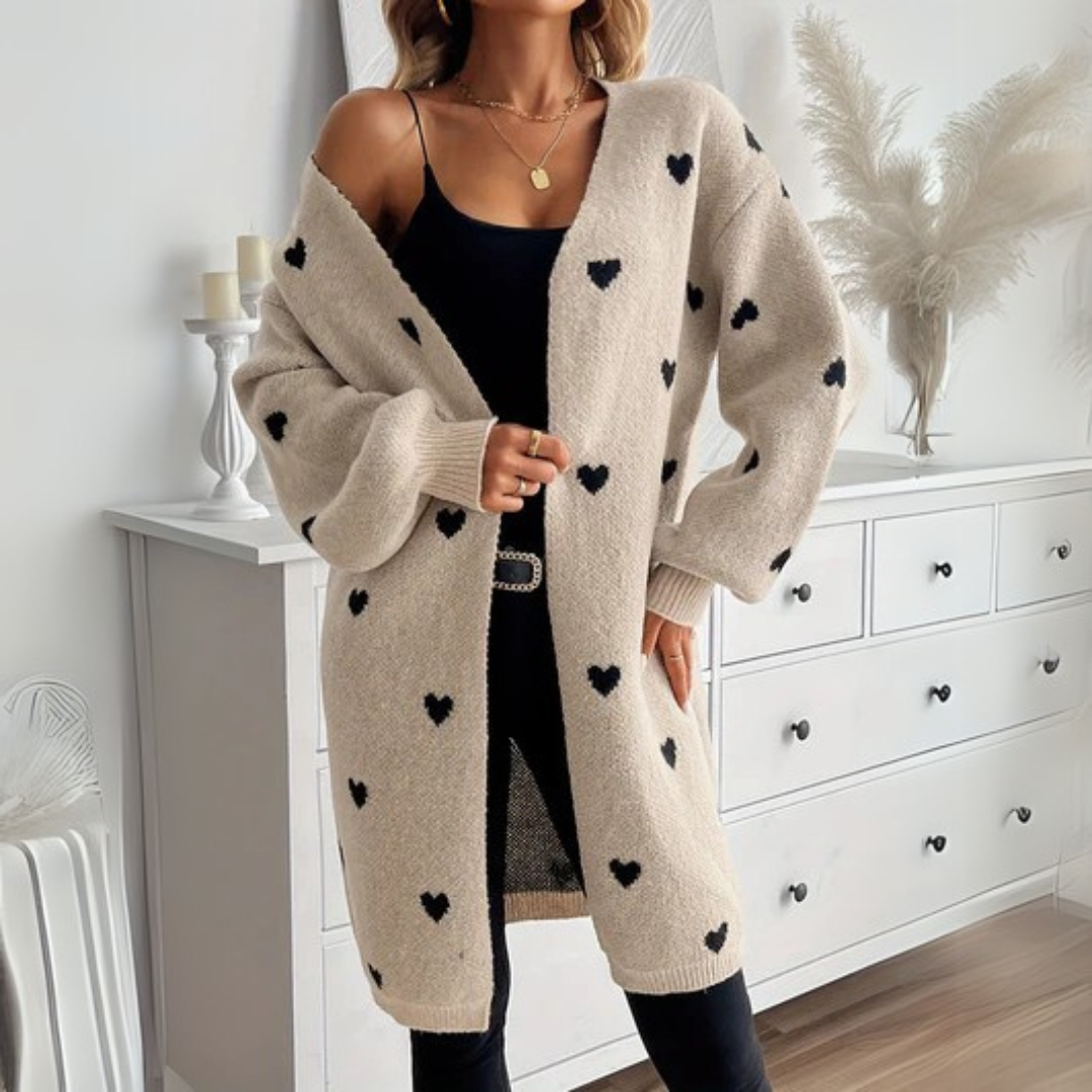 Julia | Cardigan mit Herzmuster