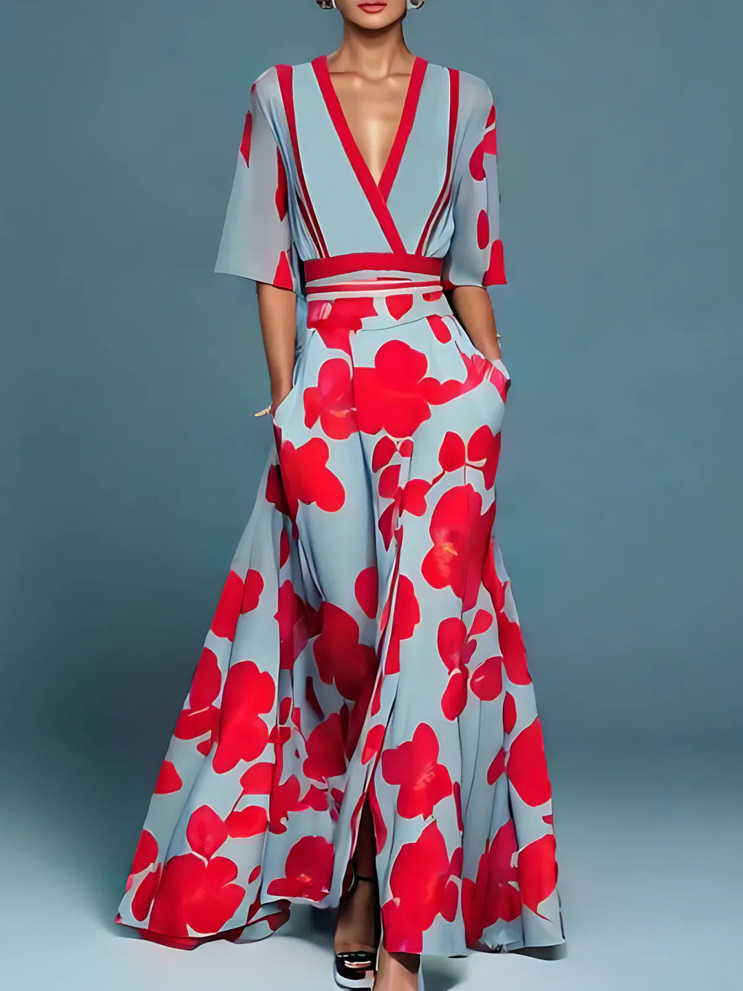 Schickes Blumenkleid