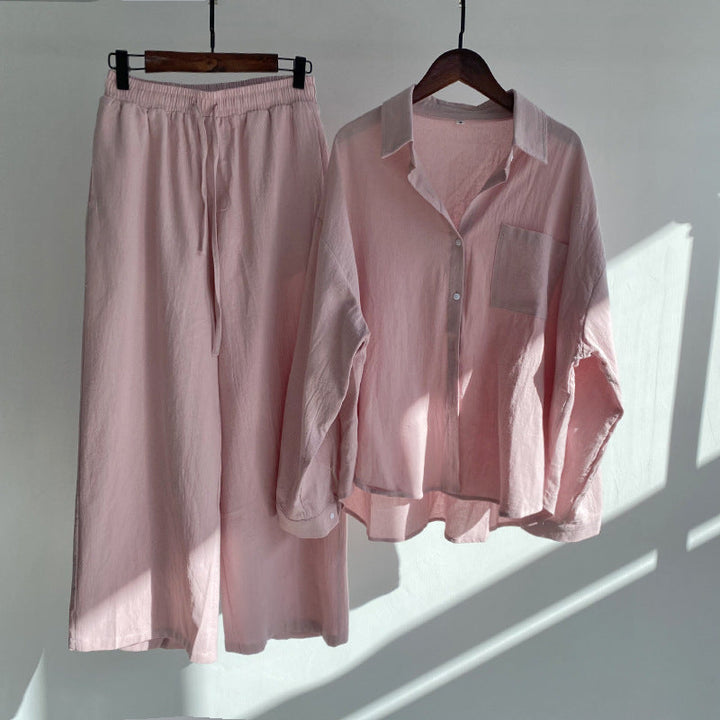 Yvonne™ | 2-teiliges Set - Bluse & weite Hose