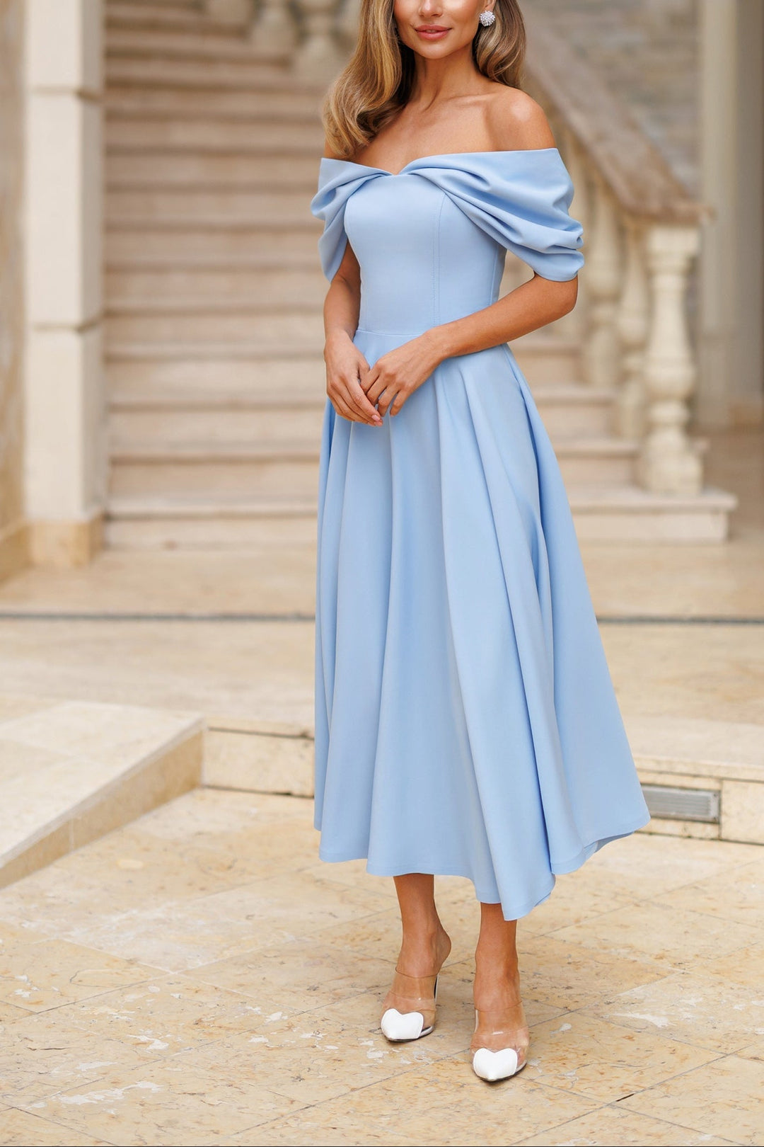 Elegantes Maxikleid mit Schulterfrei