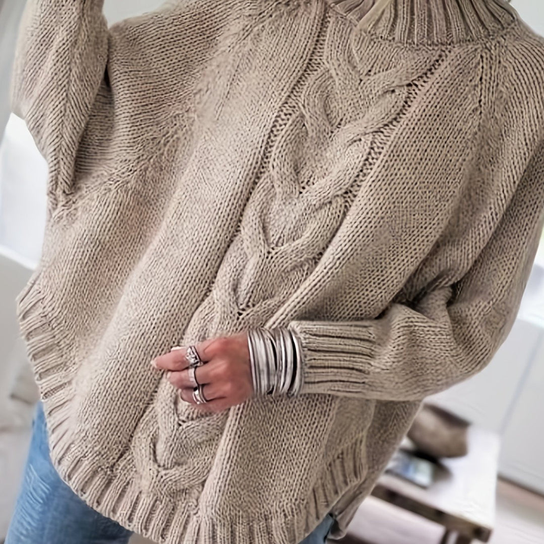 Livia – Rippstrickpullover mit Hemddetail