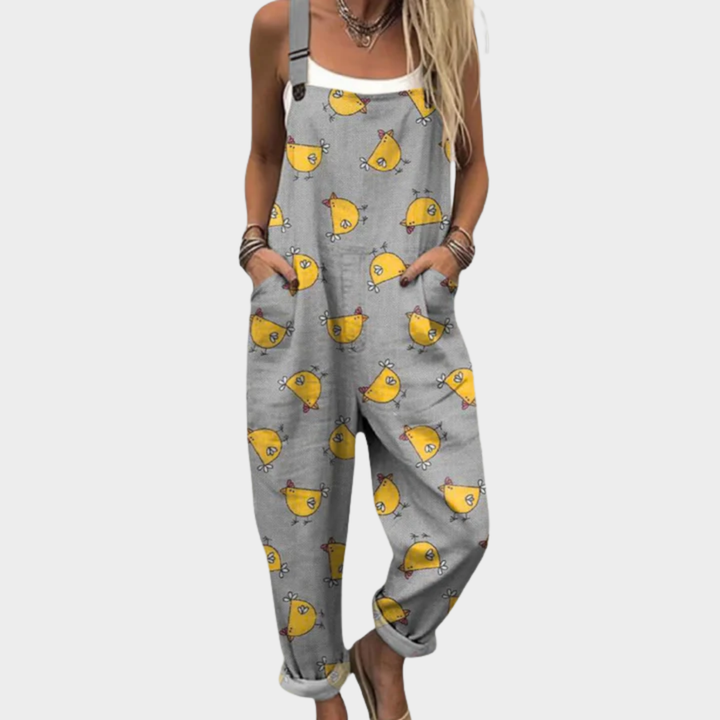 Bequeme Gemusterte Latzhose