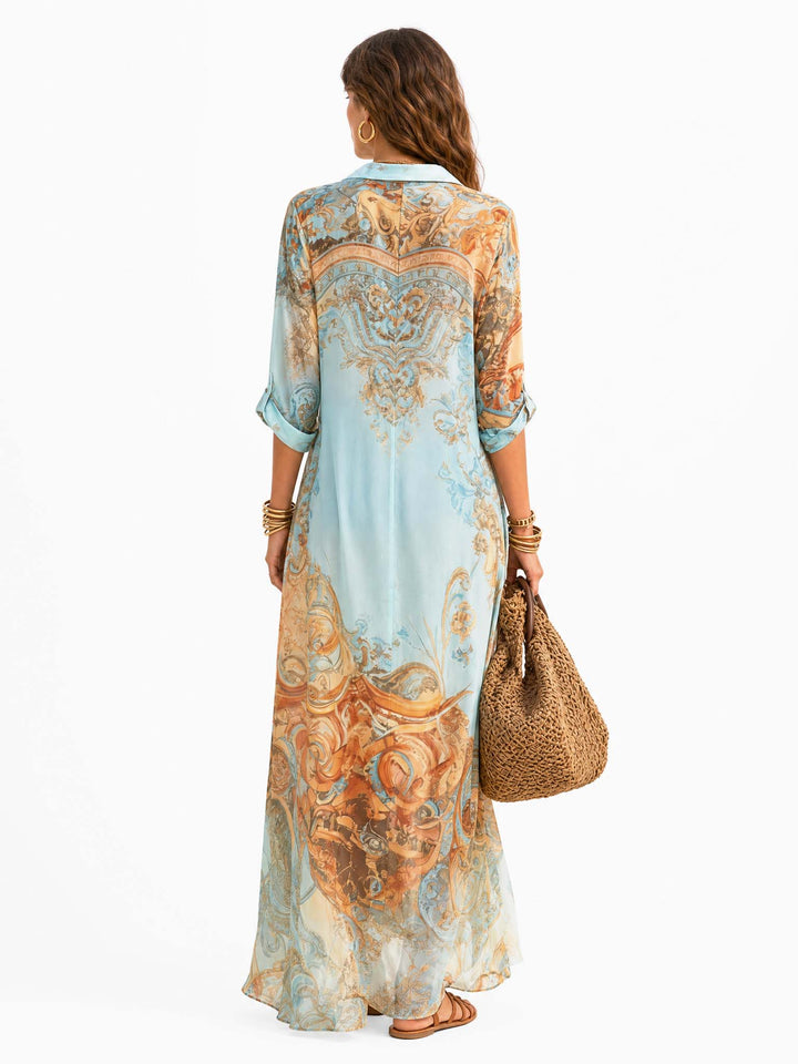 Maxi Kleid mit Boho-Druck