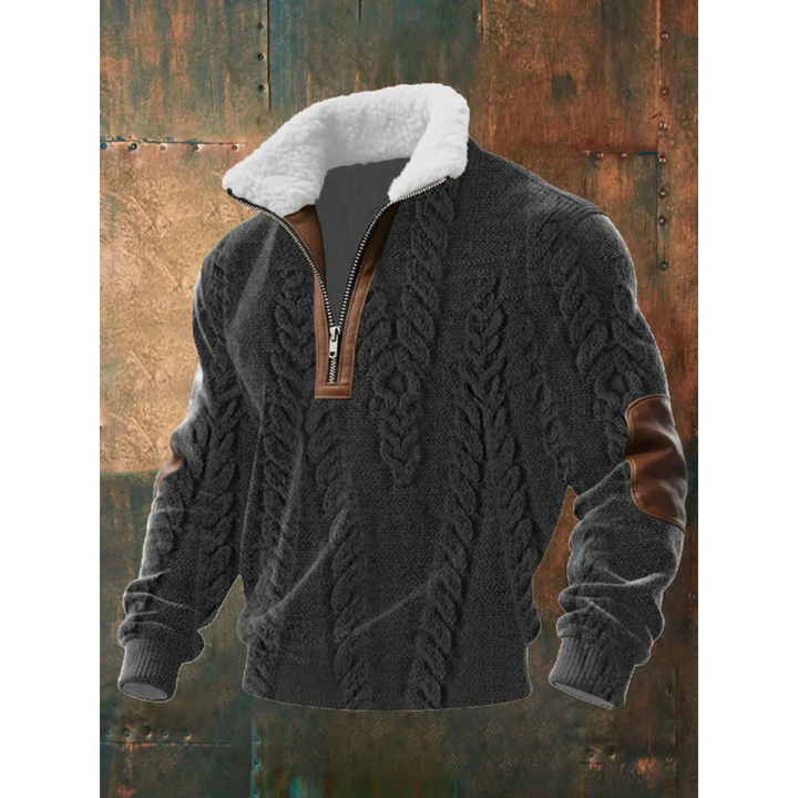Ettiene | Fleece Rollkragenpullover mit Reißverschluss und hohem Kragen