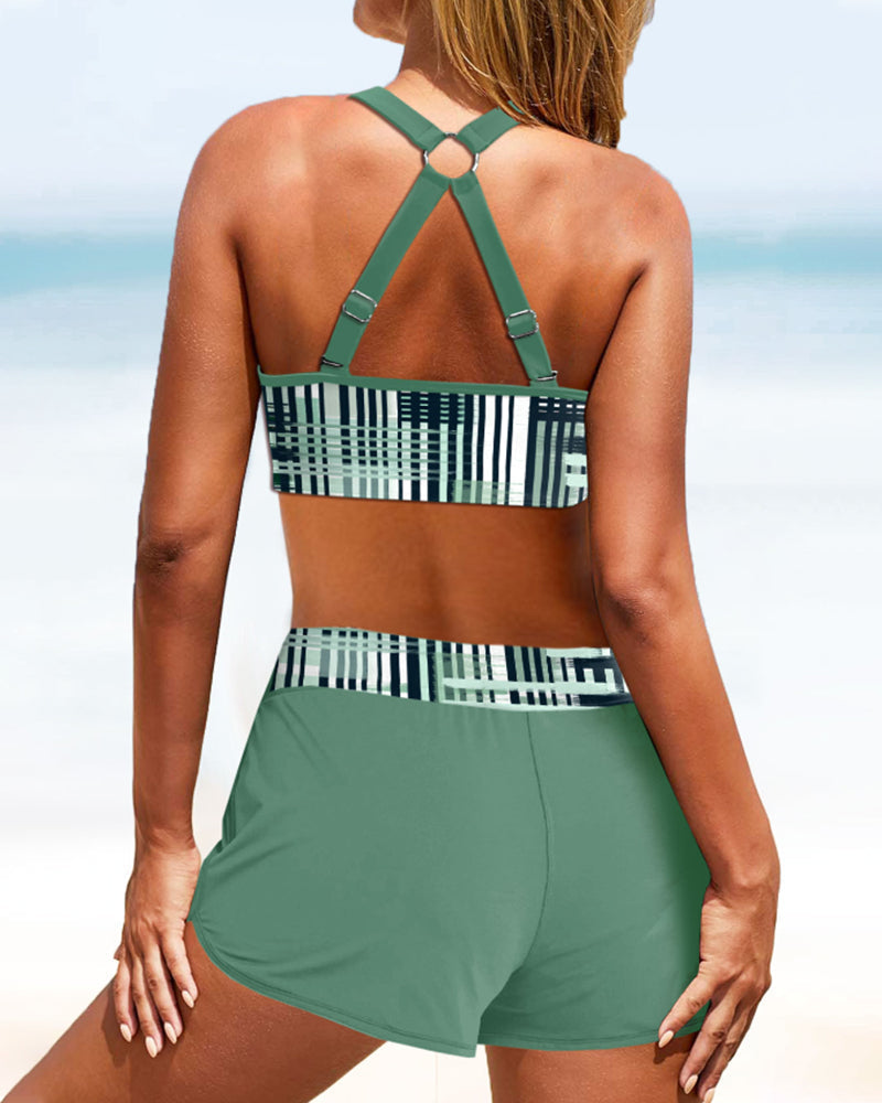 Janette - Hochtaillierter Ripp-Bikini