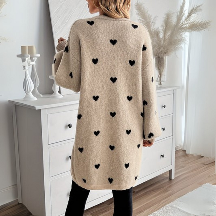 Julia | Cardigan mit Herzmuster