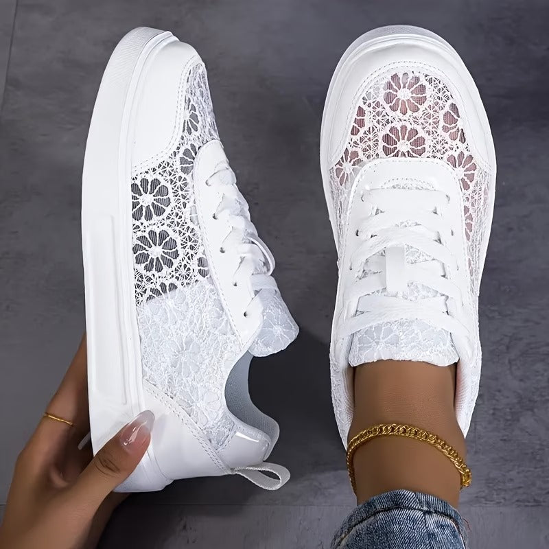 Dentelle | Sneaker aus Blüten-Spitze