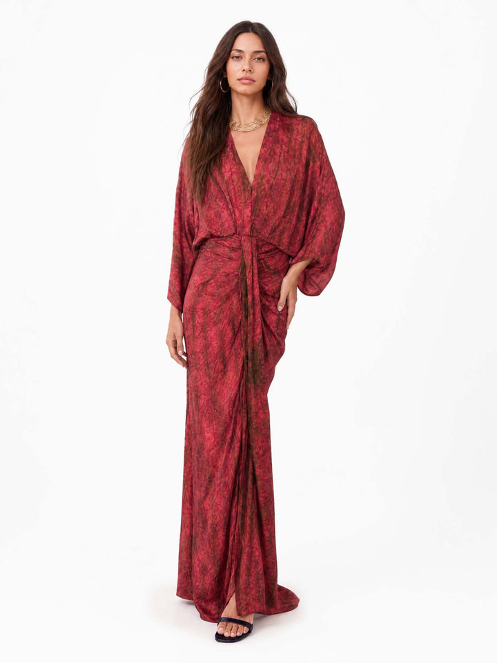 Kimono-Stil Bedruckter Morgenmantel