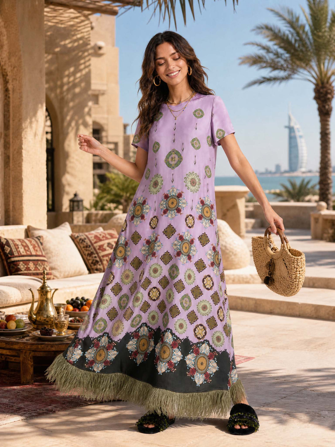 Maxikleid im Barockstil
