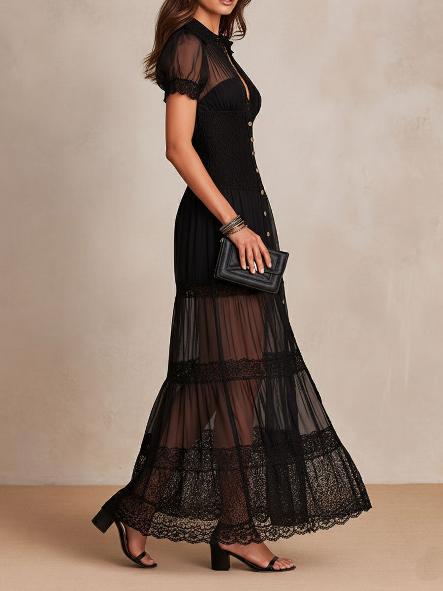 Juliette | Langes Spitzenkleid