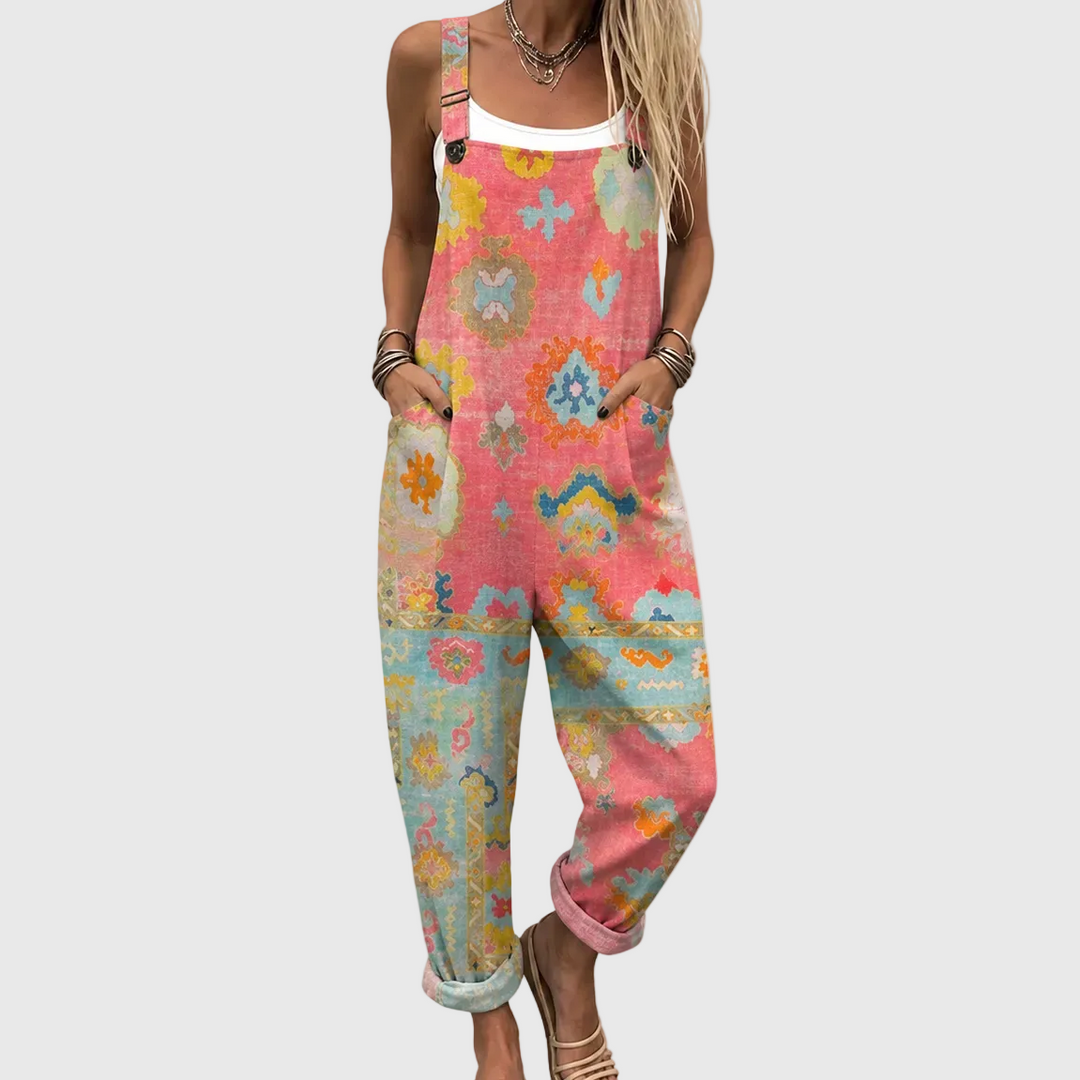 Bequeme Gemusterte Latzhose