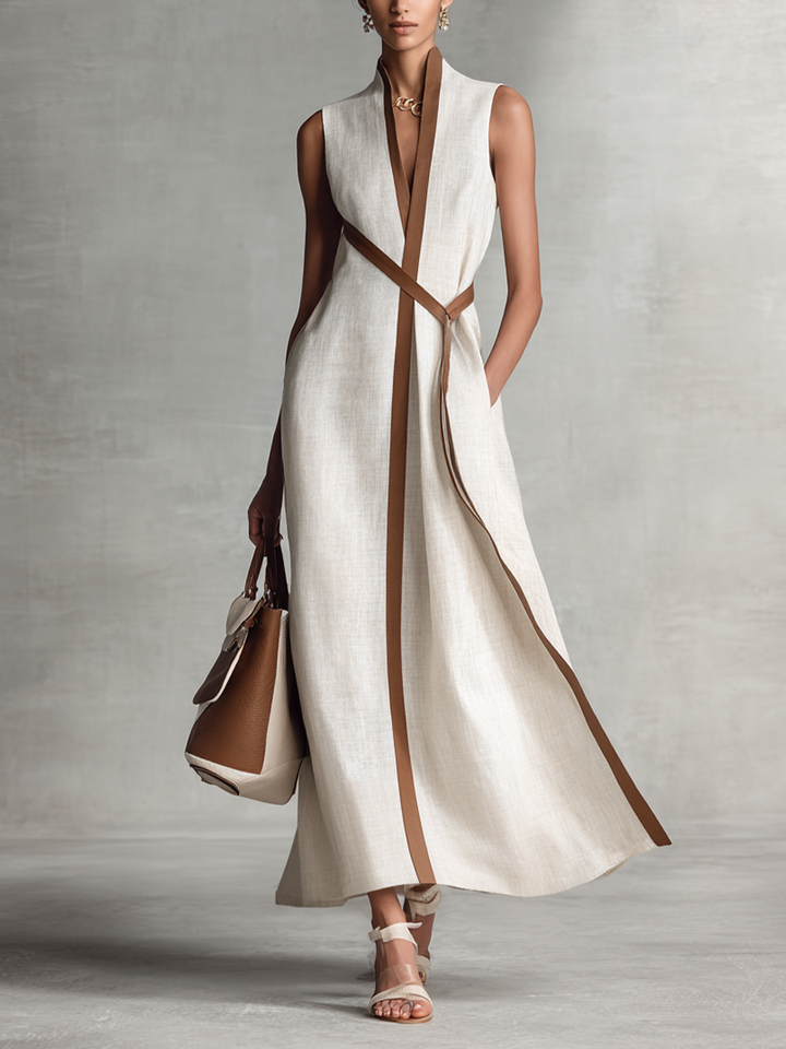 SUZANNE™ - ELEGANTES V-AUSSCHNITT SOMMER-MAXIKLEID