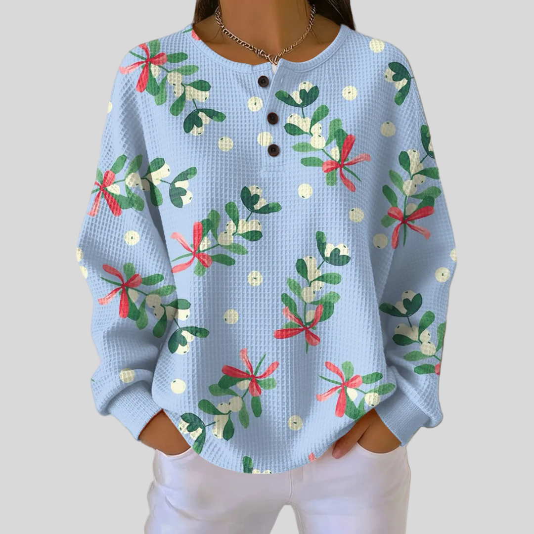 Jeltje | Weihnachts-Sweatshirt mit Blumenprint