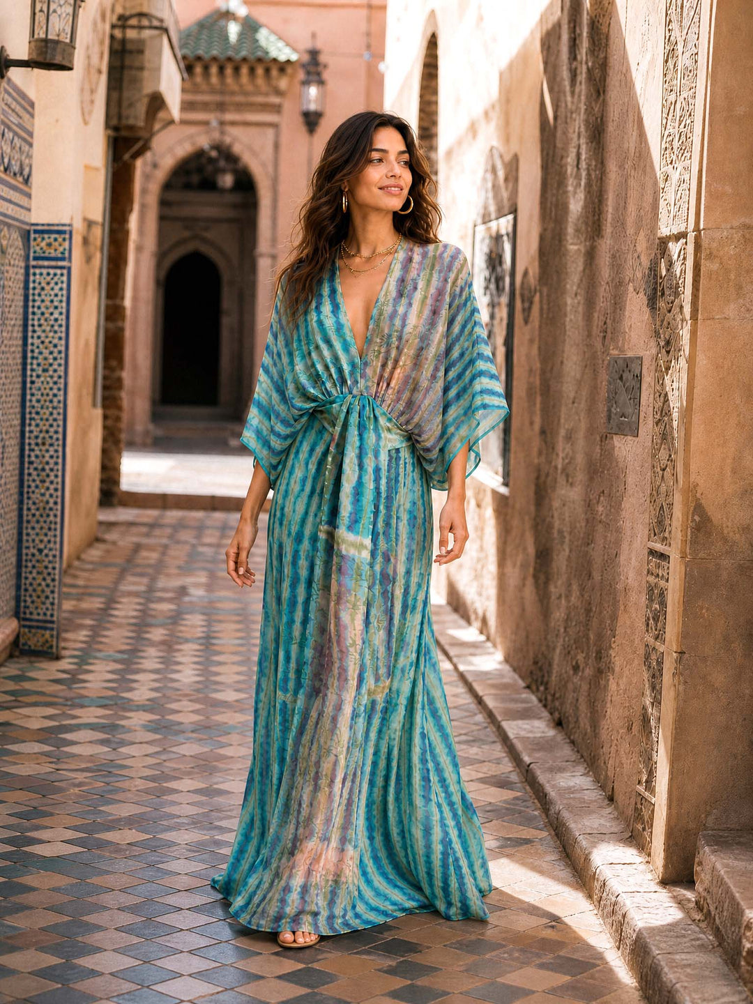 Illusion-2 | Elegantes bedrucktes Kleid