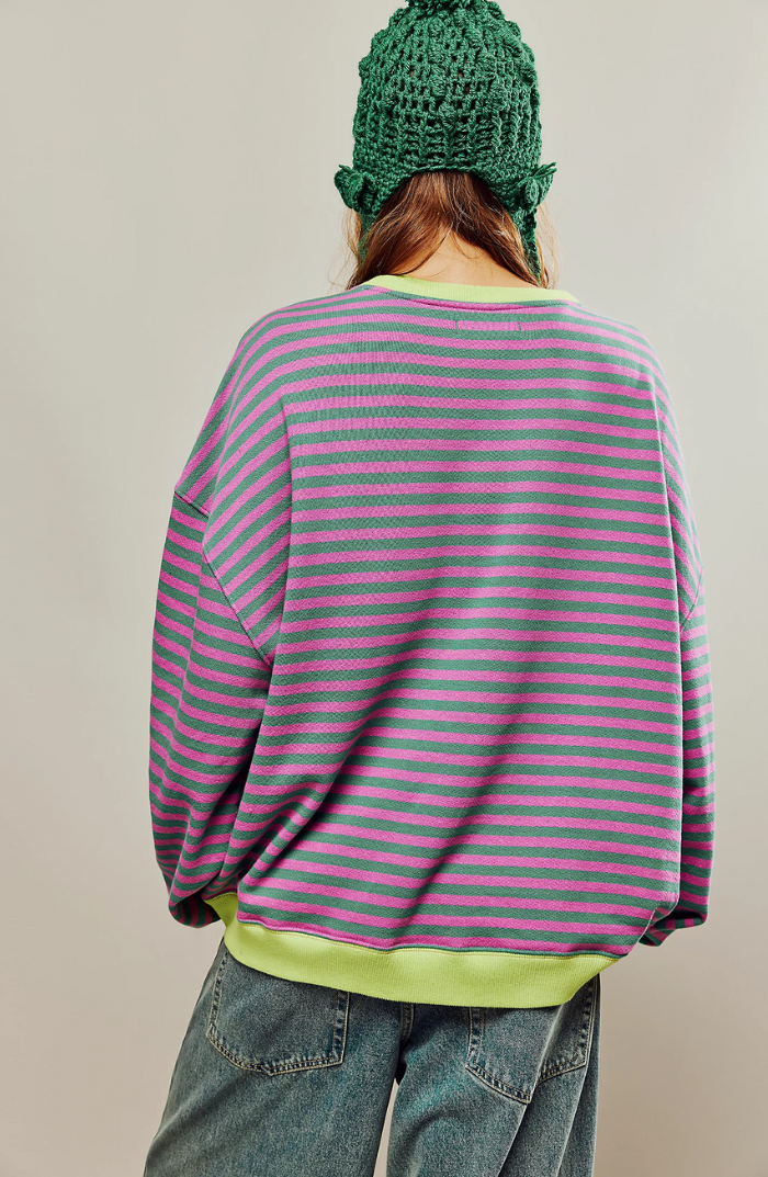 Anika™ | Gestreifter Pullover in Übergröße