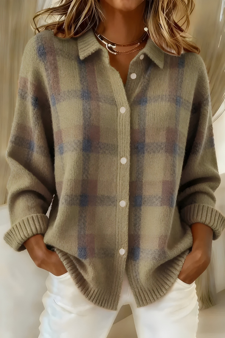 Corinne | Karierter Cardigan