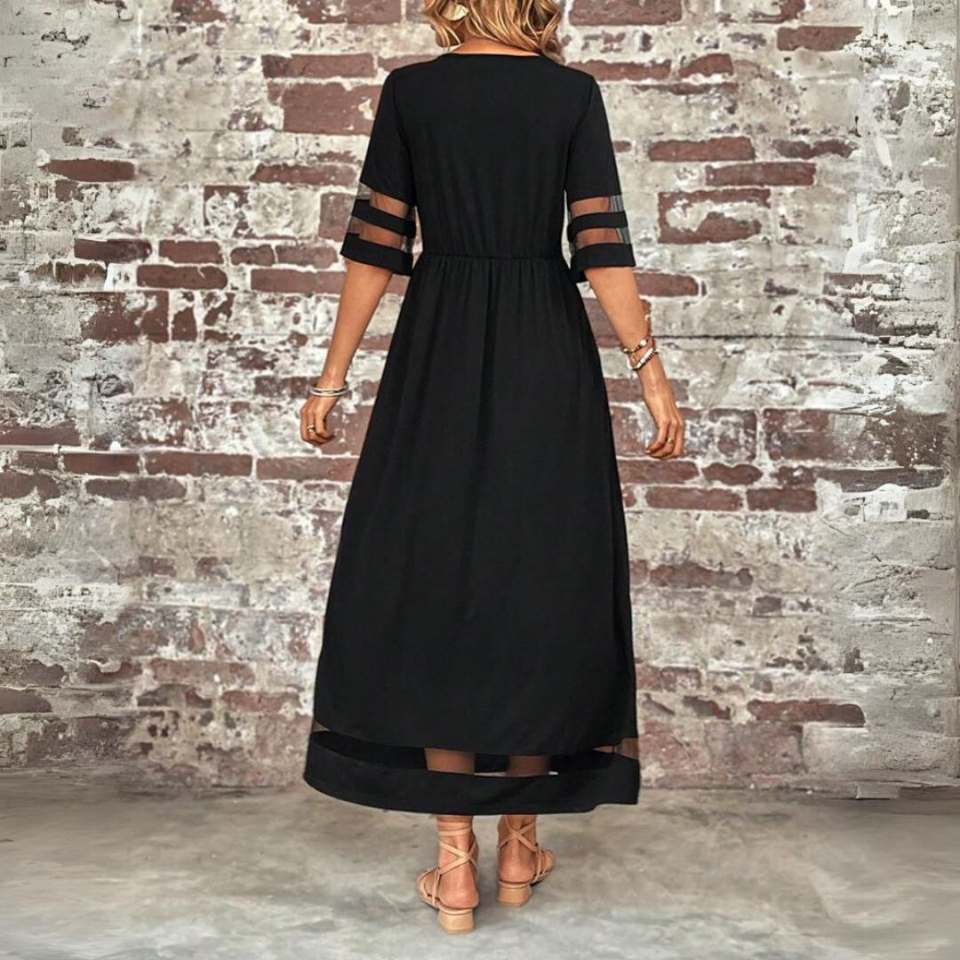 Aubrey™ – Figurschmeichelndes, Bauchbedeckendes Midi-Kleid