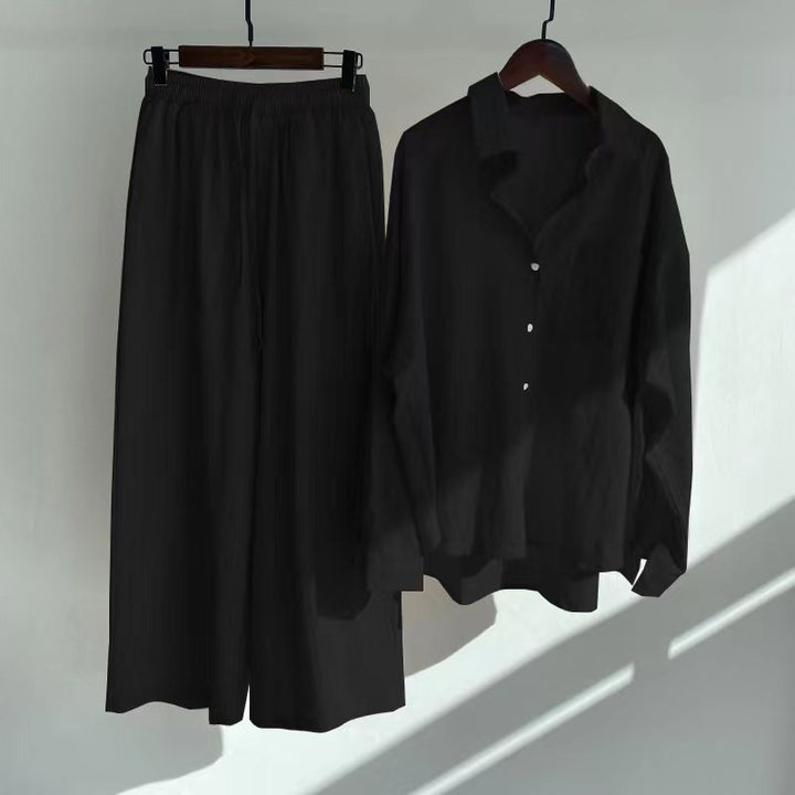 Yvonne™ | 2-teiliges Set - Bluse & weite Hose