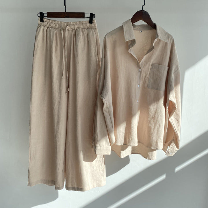 Yvonne™ | 2-teiliges Set - Bluse & weite Hose