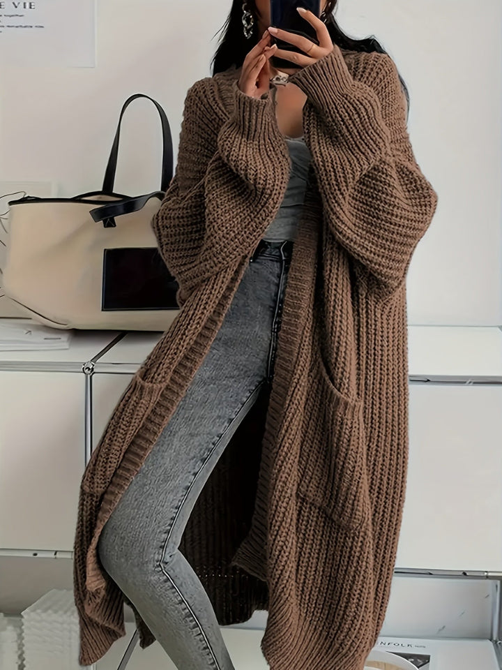 Lenie | Langes Vest mit Taschen