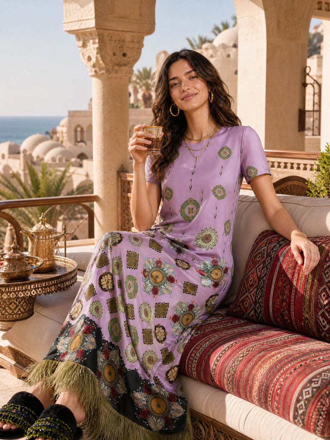 Maxikleid im Barockstil