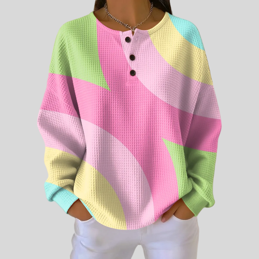 Gerlinde | Bunte Waffel-Pullover