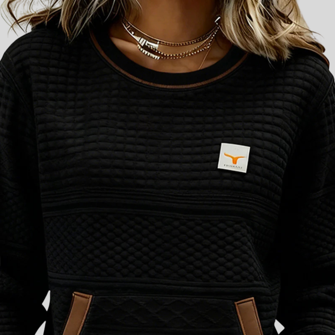 Noelle™ | Sweatshirt mit Rundhalsausschnitt und Farbblock