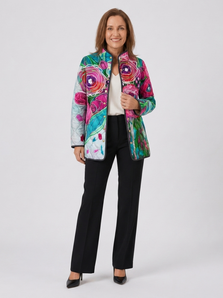 Steppjacke Aquarell Floral Lucie