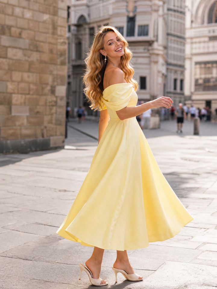 Elegantes Maxikleid mit Schulterfrei
