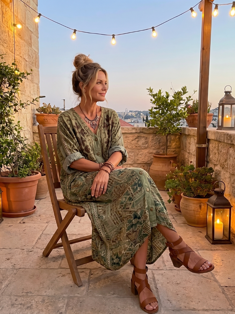 Aleta | Midi-Kleid Oversized mit Knöpfen und Taschen