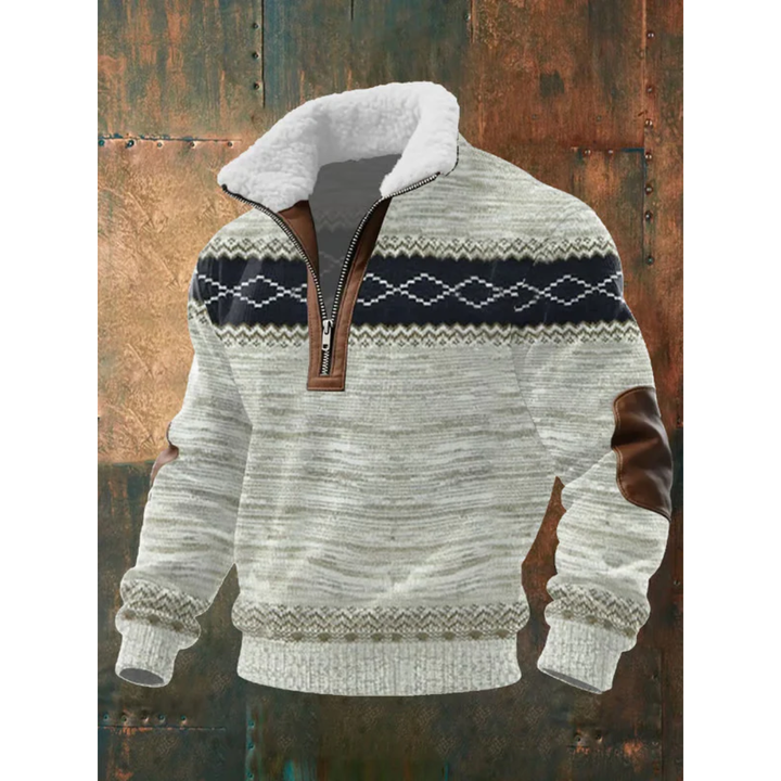 Ettiene | Fleece Rollkragenpullover mit Reißverschluss und hohem Kragen