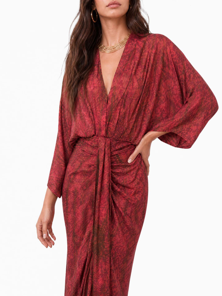 Kimono-Stil Bedruckter Morgenmantel