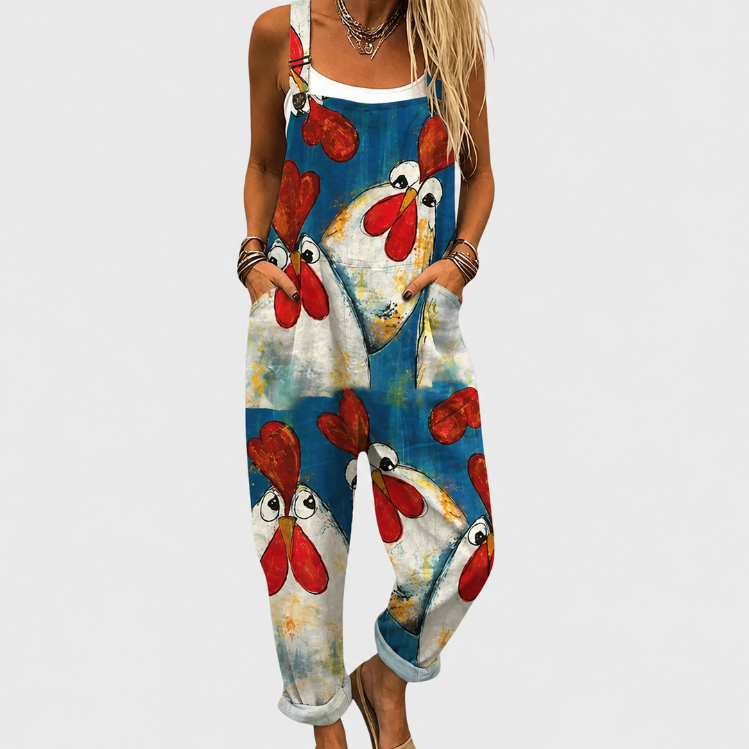 Bequeme Bedruckte Latzhose