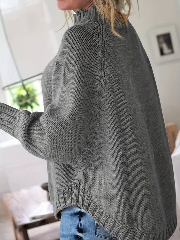 Livia – Rippstrickpullover mit Hemddetail