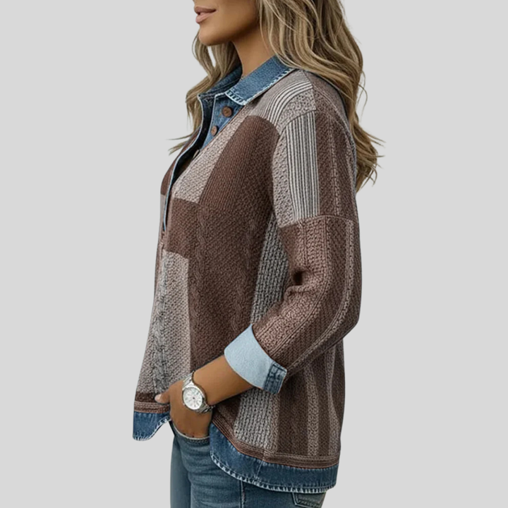 Meridell™ | Sweatshirt mit Farbblockdruck