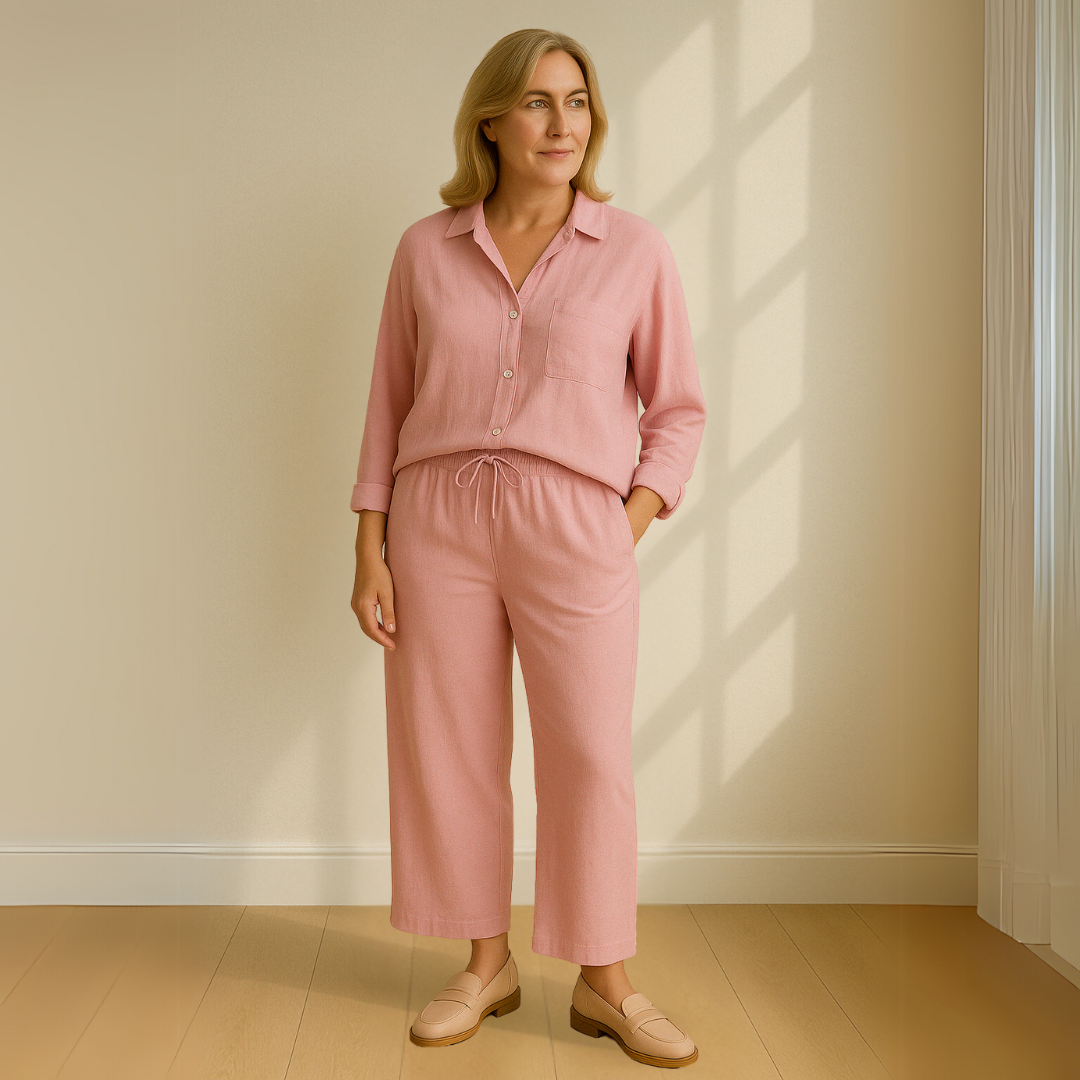 Yvonne™ | 2-teiliges Set - Bluse & weite Hose