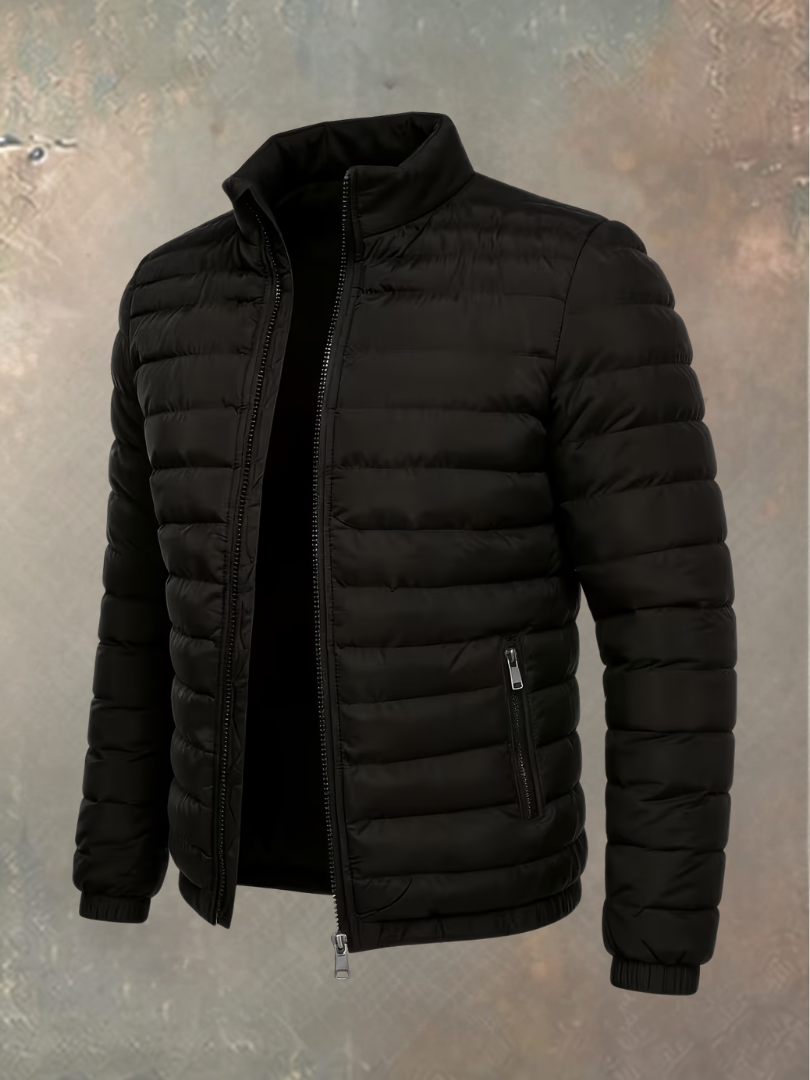 Lennart Herren-Steppjacke in Schwarz