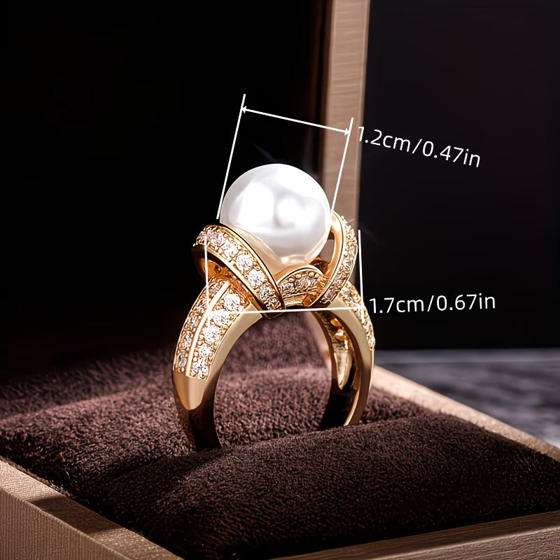 Ring mit Krone Perle