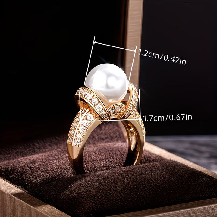 Ring mit Krone Perle