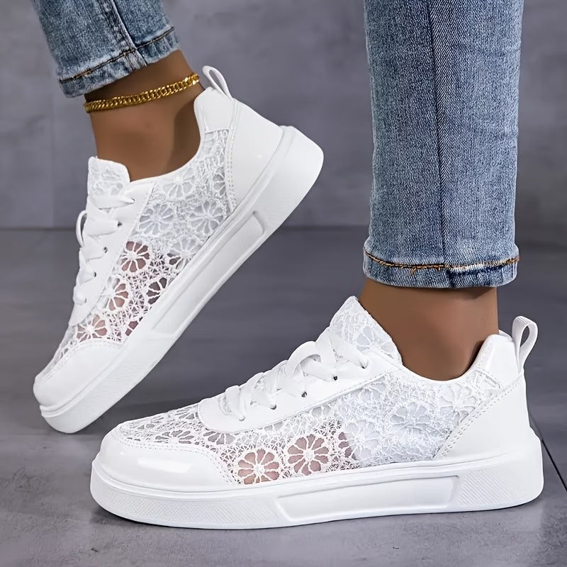 Dentelle | Sneaker aus Blüten-Spitze