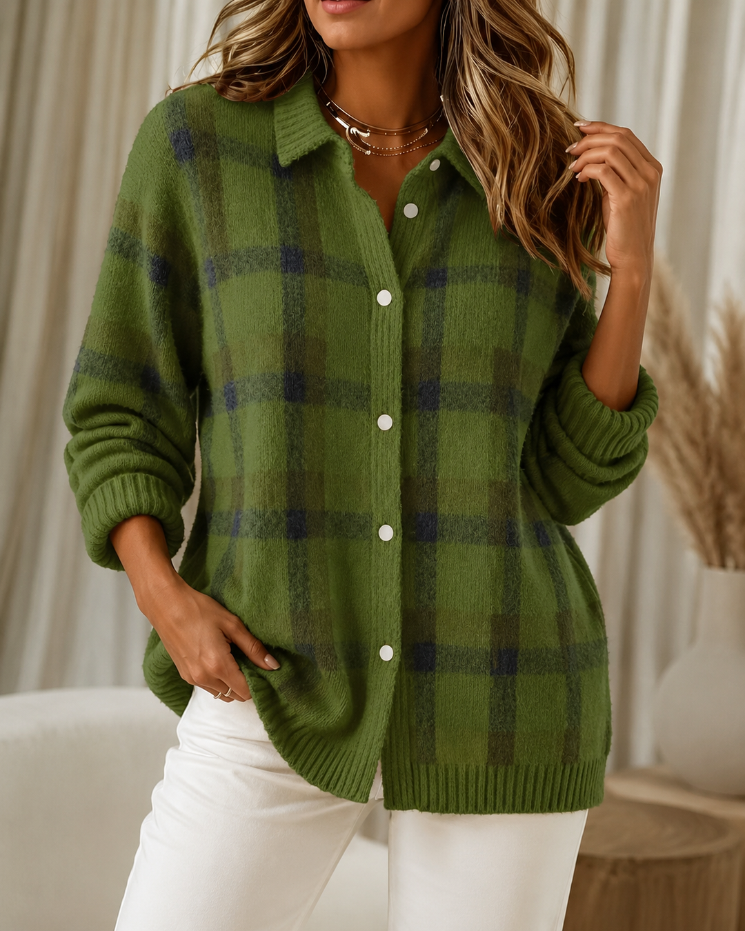 Tesa™ | Karierter Strickpullover