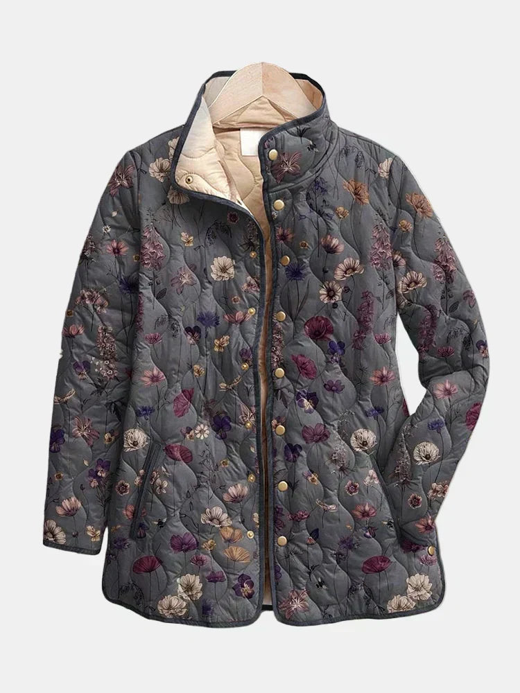 Steppjacke mit getrockneten Blumen Nathalie