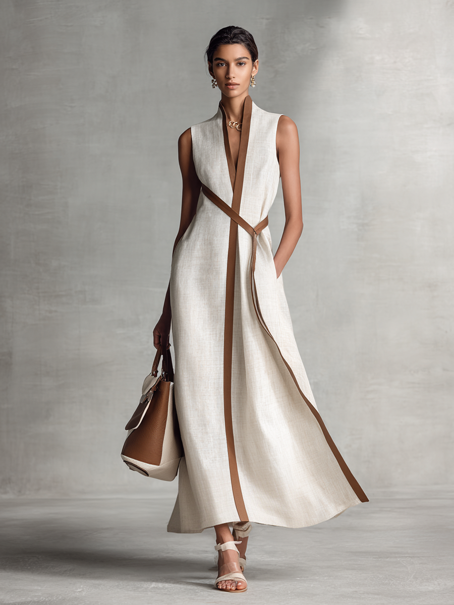 SUZANNE™ - ELEGANTES V-AUSSCHNITT SOMMER-MAXIKLEID