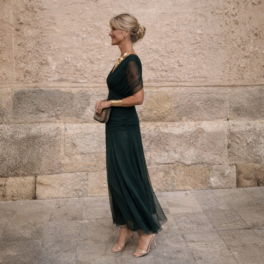 Mikaela | Maxikleid mit schulterfreien Trägern