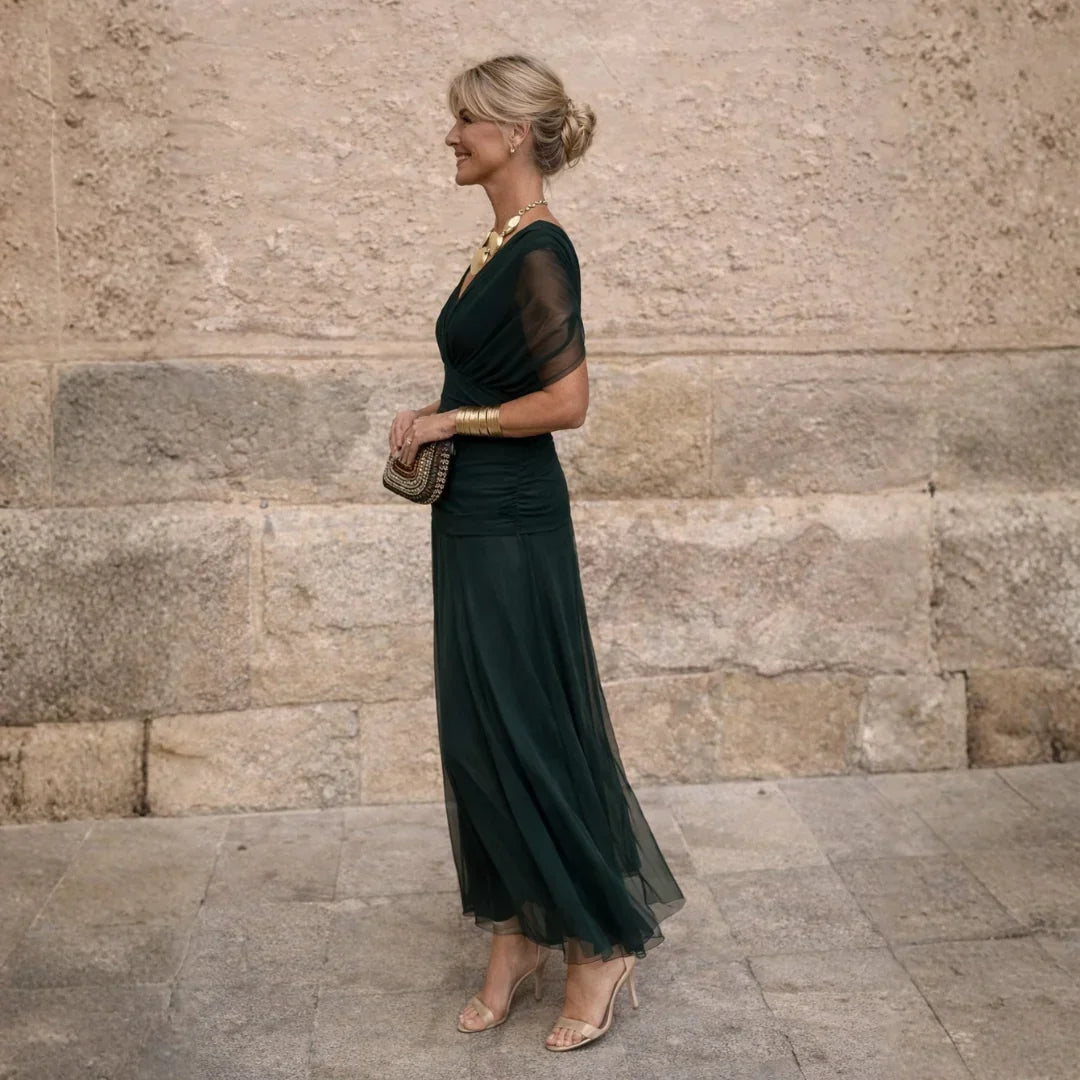 Eliza | Elegantes grünes Kleid