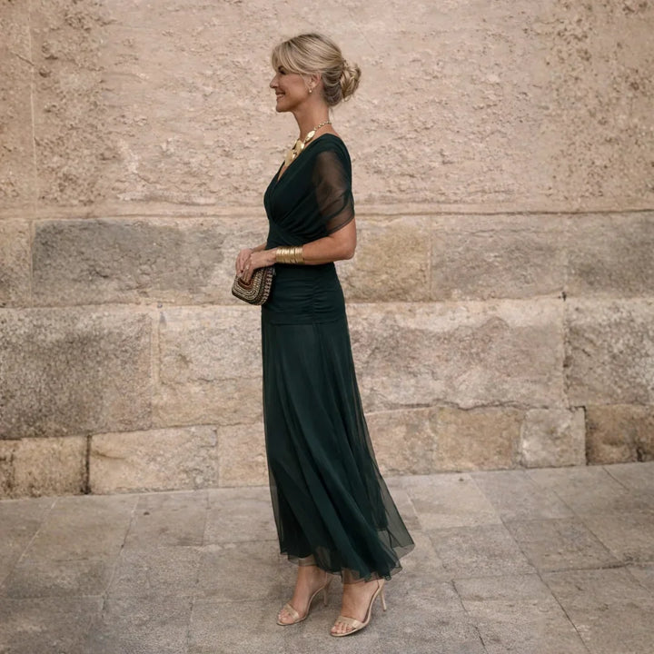 Eliza | Elegantes grünes Kleid